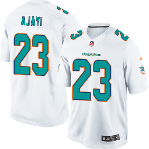 Men's Limited Jay Ajayi Nike Jersey White Road - #23 NFL Miami Dolphins